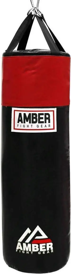 Amber Fight Gear Premium ToughTek Heavy Bag for Boxing, MMA, Muay Thai & Fitness  Durable Punching Bag for Contact Sports Training, Filled/Unfilled