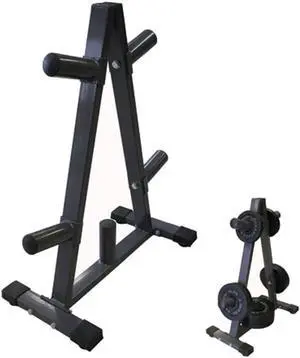 Amber Fight Gear Ultimate Gym Storage Solution: Olympic 2 Plate Weight Rack - Organize, Stabilize, and Maximize Your Home Workouts
