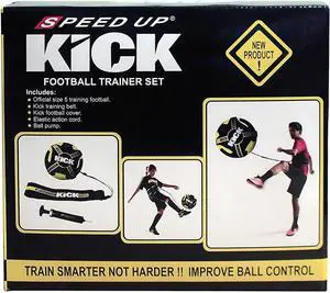 Amber Fight Gear Soccer Football Kick Throw Solo Trainer Practice Training Aide with Adjustable Waist Belt - Fits Ball Size 3, 4, and 5