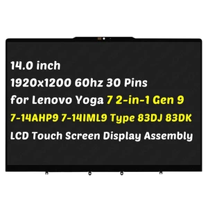 for Lenovo Yoga 7 2-in-1 14AHP9 14IML9 Touch Screen Replacement Assembly | for Yoga 7-14AHP9 7-14IML9 Type 83DK 83DJ 14" 1920x1200 60hz 30 Pin LCD Touch Screen Display Assembly for Lenovo Yoga 7 2-in-1 14AHP9 14IML9 Touch Screen Replacement Assembly | for Yoga 7-14AHP9 7-14IML9 Type 83DK 83DJ 14" 1920x1200 60hz 30 Pin LCD Touch Screen Display Assembly