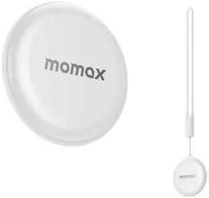 MOMAX Key Tracker, Locator Tag Works with Apple Find My, Portable Smart Tracker with Strap, Waterproof Item Finder for Kid, Luggage, Wallet, Bag, Backpack and Suitcase, iOS only