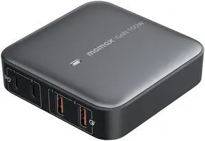MOMAX USB C Charging Station 100W, GaN Technology, PD & QC 3.0 Fast Charging, 4-in-1 Port Charger Hub for MacBook Pro, Laptop, iPhone, Vision pro, Office, Home, 6.56ft Extention Cord Included
