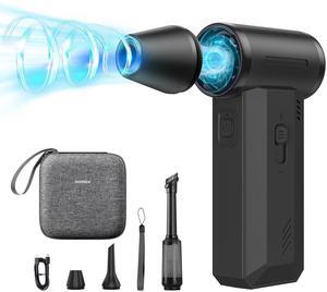 2-in-1 Electric Air Duster & Vacuum, 130,000 RPM Brushless Air Duster, 8KPA Car Vacuum 8000mAh Air Blower Wireless Handheld Vacuum for Car, Office and Home
