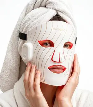 MINIXTEC Red Light Therapy Mask for Face Wireless LED Face Mask, Red/Blue/850nm Near-Infrared (NIR) for Wrinkles, Fine Lines & Dark Spots, with Built-in Controller & Light-Block Eye Protection MINIXTEC Red Light Therapy Mask for Face Wireless LED Face Mask, Red/Blue/850nm Near-Infrared (NIR) for Wrinkles, Fine Lines & Dark Spots, with Built-in Controller & Light-Block Eye Protection