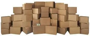 UBMOVE Moving Boxes 5 Room Economy Kit 52 Boxes, Plus Packing Supplies