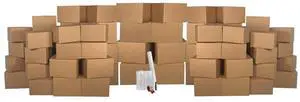 UBMOVE Basic Moving Box Kit for 5 Bedrooms 58 Boxes & Packing Materials