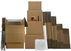 UBMOVE Wardrobe Moving Kit #5 Medium, Large, XL 52 Boxes 3 Shorty Wardrobes & Moving Supplies