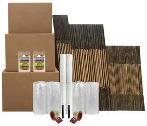 UBMOVE 6 Room Bigger Boxes Kit 64 Boxes, Tape, Bubble, & Packing Paper