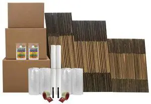 UBMOVE 8 Room Kit 88 Bigger Smart Moving Boxes, Tape, Bubble Roll & More