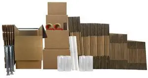 UBMOVE Wardrobe Kit 10 Rooms with 112 Boxes 6 Wardrobes