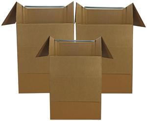 UBMOVE Large Corrugated Wardrobe Moving Boxes (Bundle of 3) 24" x 24" x40"