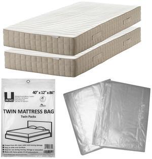 UBMOVE Twin Mattress Bags 40" x 12" x 86" Set of 2 for Box Spring & Mattress
