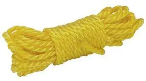 UBMOVE Nylon Rope Yellow Nylon Securing Rope 1/4" Thick 50-feet Length