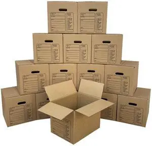 UBMOVE Moving Boxes with Handles, 15 Premium Small, 16 3/8" x 12 5/8" x 12 5/8"
