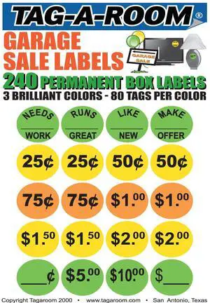 UBMOVE Garage Sale Moving Labels Identify Item Prices with 240 labels