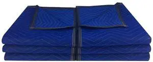 UBMOVE Pro Moving Blankets (6 Pack) 35lbs/doz 2.92lb/ea 72"x80" Blue