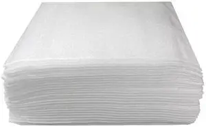 UBMOVE 7-3/8"x7-1/2" White Foam Pouches for Cups (25 Pack) Protect Dishes