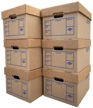 UBMOVE File Moving Boxes 200# Strength, Small, 15 x 12 x 10 Inches, 6 Pack