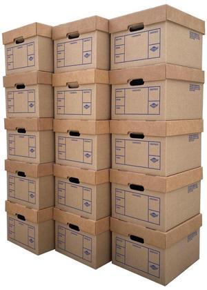 UBMOVE File Boxes 200# Strength, Small, 15" x 12" x 10", 15 Pack