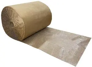 UOFFICE Kraft Backed Bubble Cushioning Wrap 24" x 125-Feet Long Roll