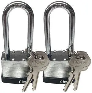 UBMOVE Padlock 1-1/2" (2 Pack) Long Shank