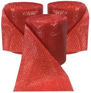 UBMOVE Small Red Bubble Cushioning Roll Size 3/16" Bubbles 12" x 175'