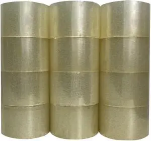 UOFFICE 2" x 110Yds, 1.9 Mil, 12 Rls/Pack, Clear Acrylic Packing Tape
