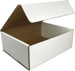 UBMOVE White Corrugated Mailer and Literature Boxes Sets of 50 (12-1/9" x 9-3/4" x 4" Literature Box)