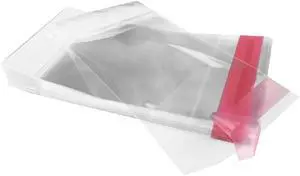 UOFFICE Clear Resealable Cellophane Bags, 2.4" x 3.9" with Hanging Header