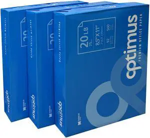 UBMOVE Multipurpose Copy Printer Paper, 8.5" x 11", 20 lbs, White, 1500 SHEETS/3 REAMS