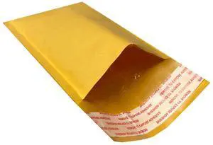 UOFFICE 250 Kraft Bubble Mailers 4x8" - #000 Self-Seal Padded Envelopes