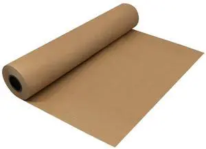 UOFFICE Kraft Paper Roll 600'x48" 50lb Strength Brown Shipping Paper Fill