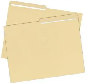 UOFFICE File Folder Letter Size 1/2 Cut Tab 100 Pack Manila