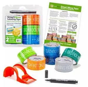 UBMOVE Multi-Colored 2 Bedroom Labeling Tape Packing Tape