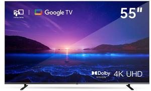 FPD 55-inch Smart TV Google TV 4K UHD with Google Play and Google Cast Built-in, HDR 10, Dolby Vision Dolby Atmos, MEMC, Voice Remote, Stream Live TV(Canvas-Series, CG55-C1, 2024 Model)