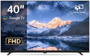 FPD 40-inch Smart TV, 1080p Google TV with Google Play Built-in Google Cast, HDR 10, Dolby Audio, Voice Remote, Full HD Flat Screen Television (Palette-Series, CG40-P3, 2024)