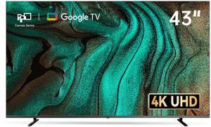 FPD 43 Inch Smart TV 4K UHD LED Flat Screen Google TV with Google Cast, Bluetooth, HDMI, Streaming Live, HDR 10, Dolby Vision, Ultra Slim Television(Canvas-Series, CG43-C3, 2025)