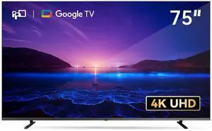 FPD 75 Inch Smart TV, 4K LED Google TV with Google Play Built-in Google Cast, HDR 10, Dolby Atmos & Vision MEMC, Voice Assistant Remote, UHD Flat Screen Television (CG75 C3-2024)