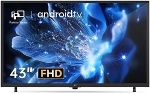 FPD 43 Inch Smart TV Flat Screen Frame LED Television Full HD 1080p Google Cast Built in, Streaming Live Ultra Thin HDR10 Android TV, Bluetooth, Vesa, Hdmi, WiFi (Palette-Series 2025)