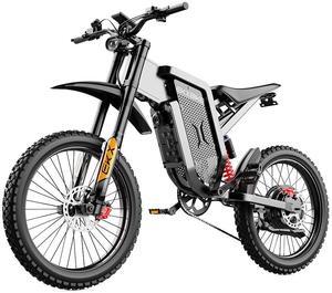 FVKING X21MAX Adult Electric Bicycle 3000w Peak Motor Equipped with 60v/30AH Battery, Off-Road Electric Motorcycle Bike Speed 85/h. with E-ABS Braking System, Riding Safer