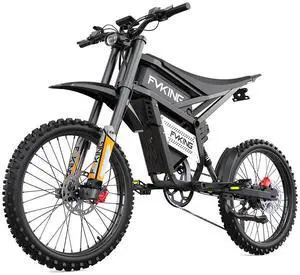 FVKING E6 Electric Motorcycle Adults 2900W(Peak) Motors 25inch Tire Electric Bike 52V40AH Battery Speed 60Kmh Mountain E-bikes