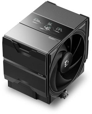 Sudokoo SK700V AM5-Designated CPU Air Cooler, Single Tower, 7 Heatpipes, Digital Display, TDP 220W, Full RAM Freedom, L-Rail Lock Mount, M-Winding Tech Fan
