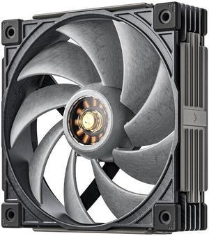 Sudokoo MACH120 Case Fan, 30mm Thick, LCP and 40% Glass Fiber, Hybrid Hydraulic Bearing, FOC Motor, PWM, Dynamic Balance Correction, 6 Years Warranty, Black Gray