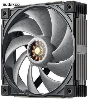 Sudokoo MACH120 120mm Case Fan: PWM Quiet PC Fans with FOC Motor - 4 Pin LCP High Speed Computer Cooling Fan with 500-3000 RPM