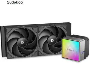 Sudokoo NEXAURA 240 AIO Liquid CPU Cooler, PWM Pump, ARGB Pump Head, TDP 280W, FDB Fans, Intel LGA 1851/1700/1200/115X AMD AM5/AM4, Black