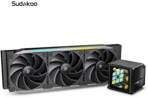 Sudokoo Proteus 360 AIO LCD Liquid CPU Cooler, Customizable Segment 3.4" LCD Screen, PWM Pump, TDP 320W, 30mm Thick High Performance Fans, Intel LGA 1851/1700/1200/115X AMD AM5/AM4