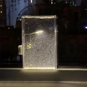 Snow Lamp, Snowy Lamp, Snowy Streetlamp Light, Street Lamp Snow Globe, Snowy Street Lamp, Snow Scenery Street Lamp Snowflake Lamp, DIY Snowy Night Flowing Night Light
