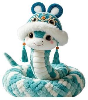 2025 Snake Year Doll, Elegant Snake Year Mascot Lion Dance Good Luck, Cute Chinese Style Plush Toy Ornament Gift For Best Friends