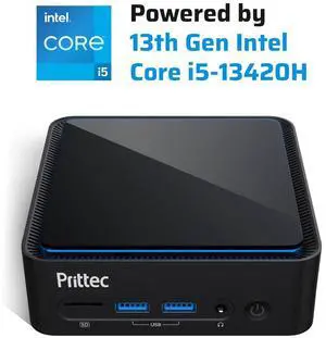 Prittec F8 Mini PC, Intel 13th Gen i5-13420H, 16GB DDR4, 512GB M.2 SSD, Support 8K, 4 Display, HDMI x 2, USB3.2 Gen 2 x 4, Type-C x 2, WiFi6/BT5.2, 2.5GB LAN x 1, OS Prittec F8 Mini PC, Intel 13th Gen i5-13420H, 16GB DDR4, 512GB M.2 SSD, Support 8K, 4 Display, HDMI x 2, USB3.2 Gen 2 x 4, Type-C x 2, WiFi6/BT5.2, 2.5GB LAN x 1, OS
