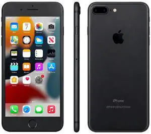 Refurbished Apple iPhone 7 Plus 32GB Matte Black Unlocked Smartphone, 5.5" Retina HD Display, A10 Fusion Chip, Dual Camera, iOS Cell Phone Refurbished Apple iPhone 7 Plus 32GB Matte Black Unlocked Smartphone, 5.5" Retina HD Display, A10 Fusion Chip, Dual Camera, iOS Cell Phone